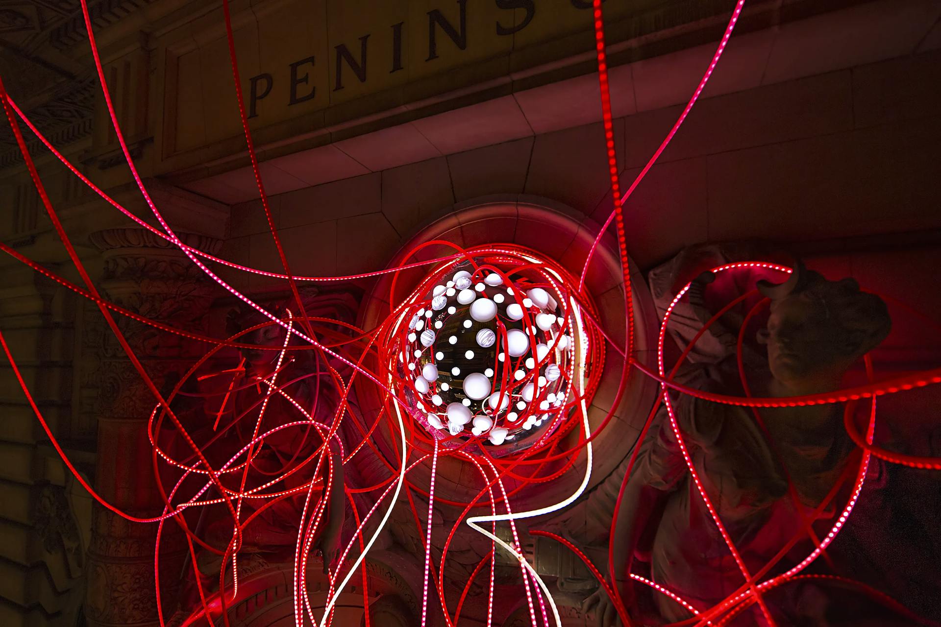 Grimanesa Amoros PINK LOTUS light installation